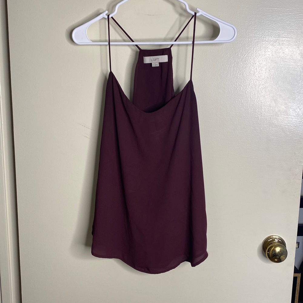 Loft wine color tank